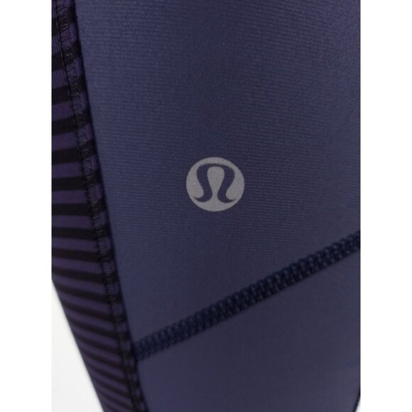 Lululemon Cut The Crop Size 2 1/8 Stripe Cadet Blue - Picture 8 of 9